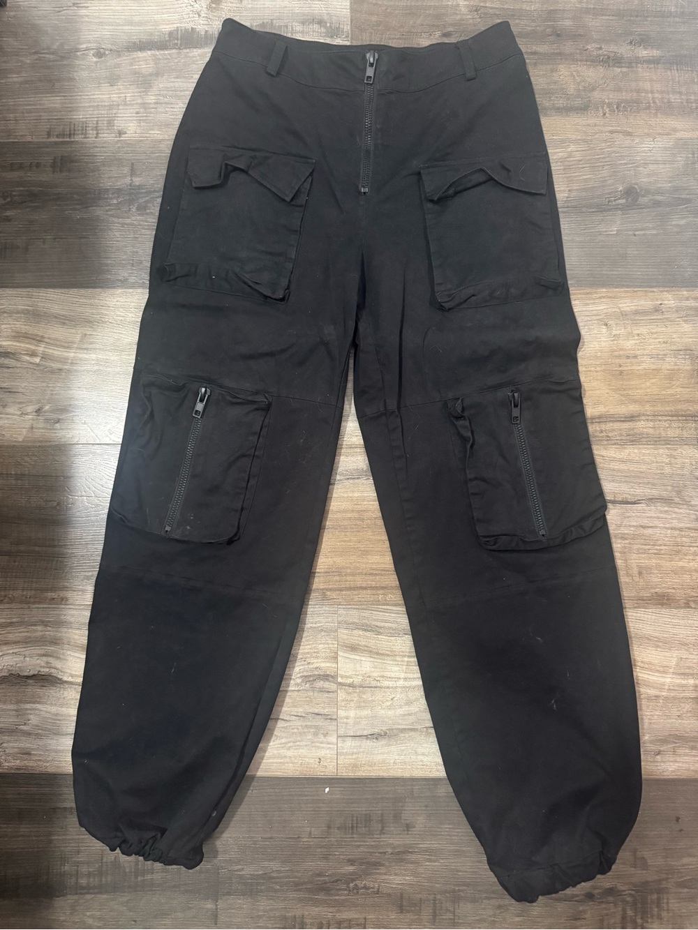 Black Cargo Utility Pants Women